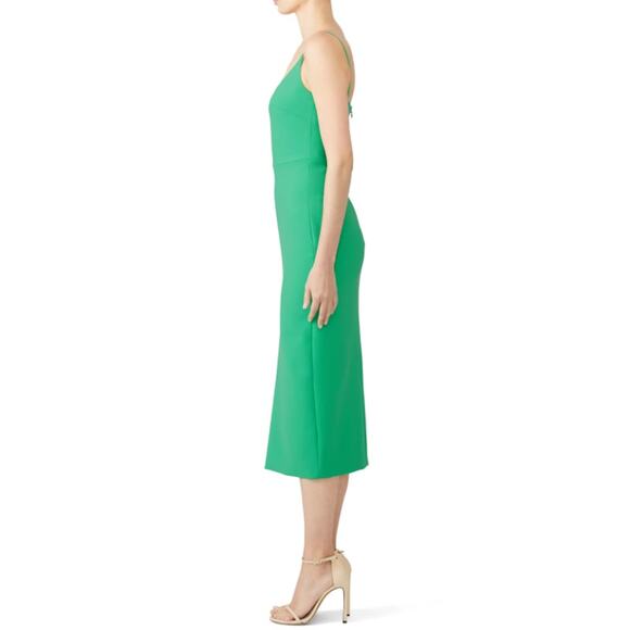 Christian Siriano Grass Green Midi Slip Dress Sleeveless Scoop Neck - Picture 2 of 12